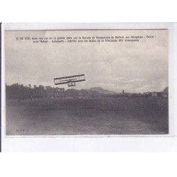 BELFORT: F. de rue vol 1909, aviation sur terrain de manoveuvre aéroplane voisin - très bon état