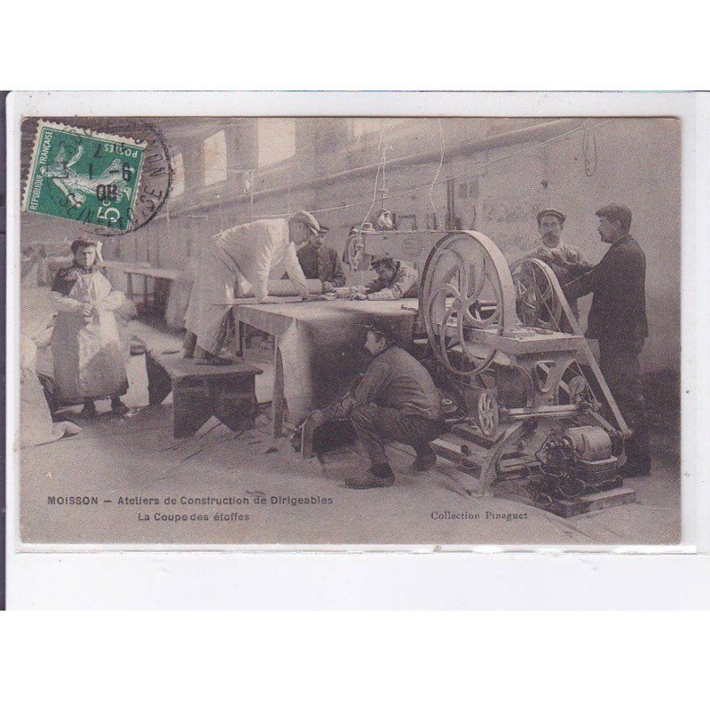 MOISSON: ateliers de construction de dirigeables la coupe des étoffes - très bon état MOISSON: ateliers de construction de dirigeables la coupe des étoffes - très bon état