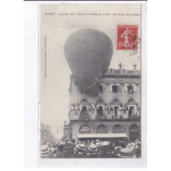 NANCY: aviation 14 juillet 1908 accident du ballon Le Condor, aviation, sauvetage des passagers - très bon état