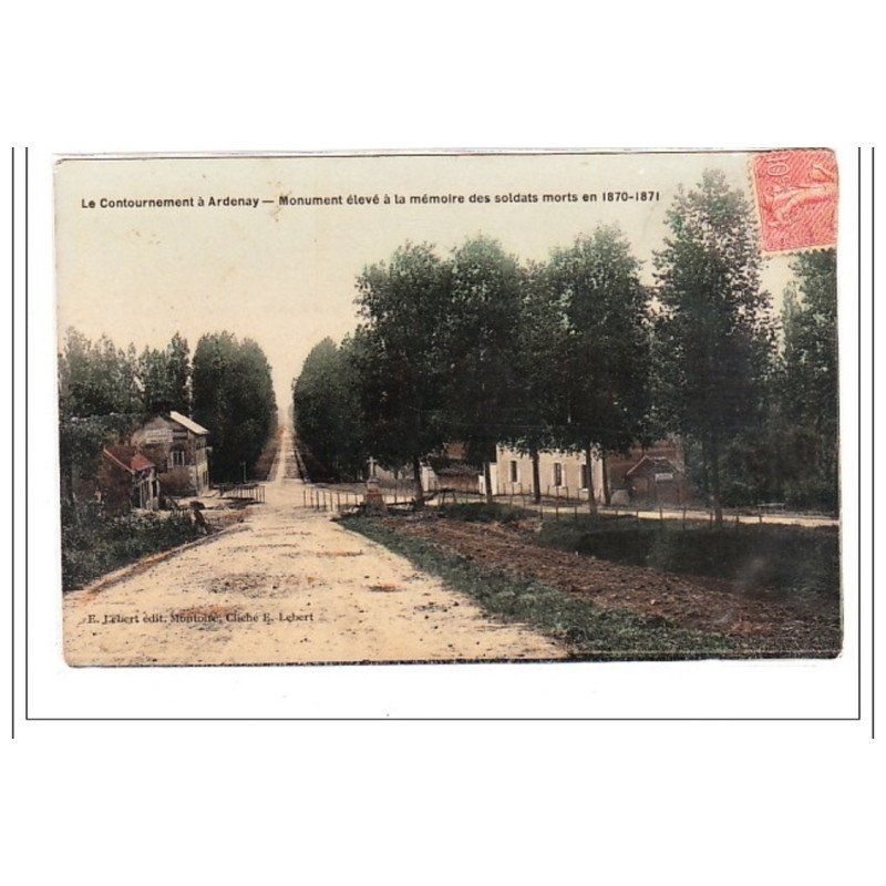 ARDENAY : monument eleve a la memoire des soldats mort en 1870-1871 - tres bon etat