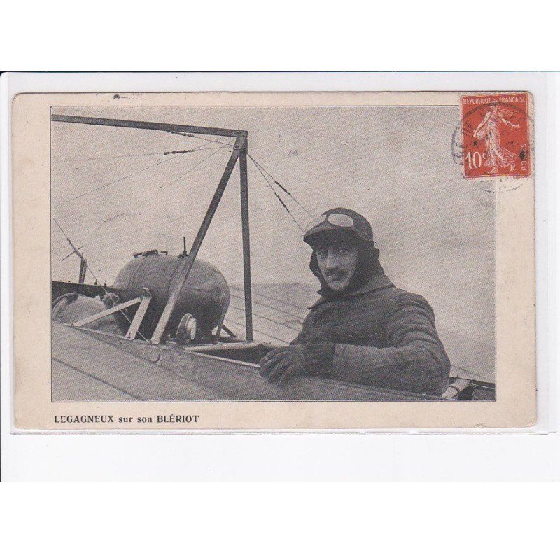 SUISSE: legagneux sur son blériot, meeting de viry - très bon état