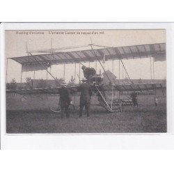 BELGIQUE: aviation, aviateur Lanser au retour d'un vol - très bon état