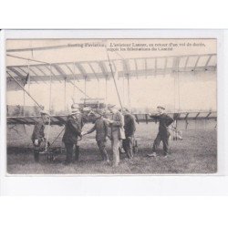 BELGIQUE: aviation, aviateur Lanser retour d'un vol de durée, félicitations du comité - très bon état