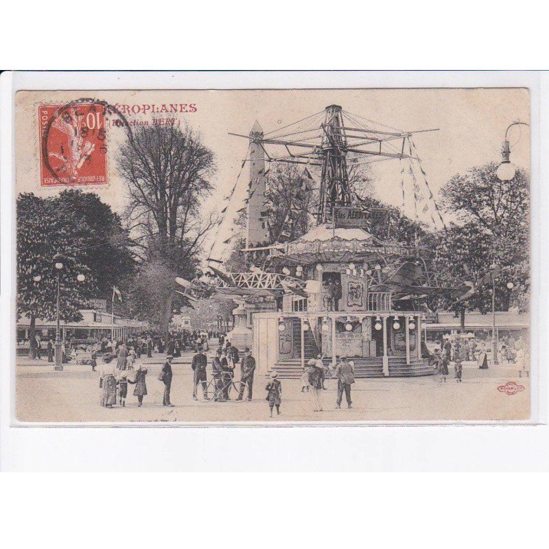 BLACE(?): aviation, aéroplanes bert, fête foraine, manège - état