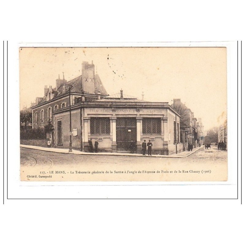 LE MANS : la tresorerie generale de la sarthe a l'angle de l'avenue de paris et de la rue chanzy - tres bon etat