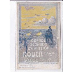 ROUEN: grande semaine d'aviation 1910 classée 5e concours d'affiches M. de Linière - état
