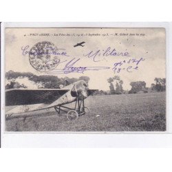 PACY-sur-EURE: aviation, les fêtes 1913, M. Gilbert dans les airs - très bon état