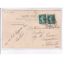 LA BARRE: fête d'aviation 1911, Lussetti en plein vol - état