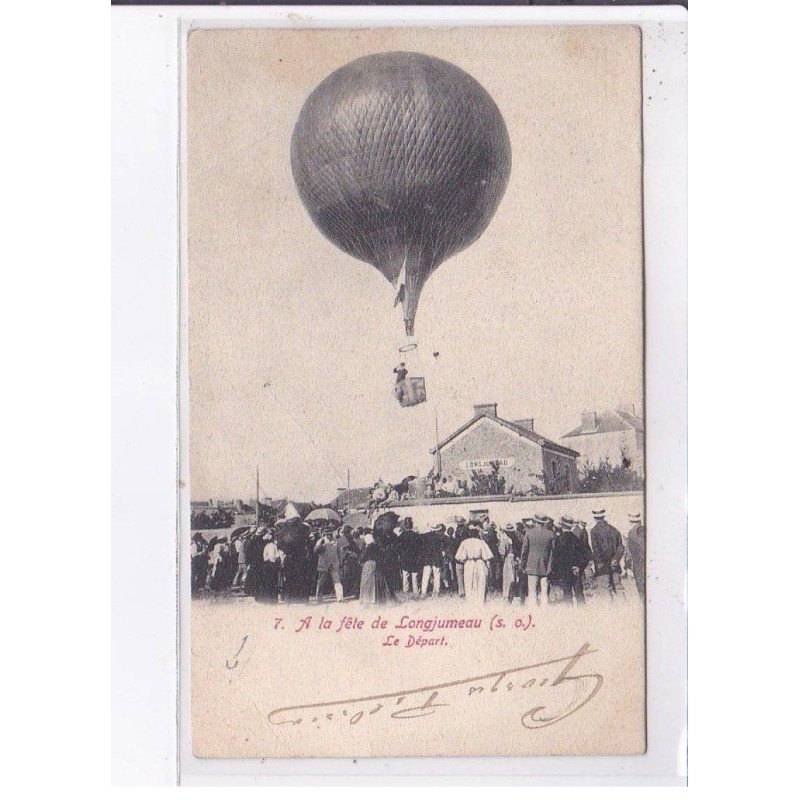 LONGJUMEAU: aviation, ballon rond, à la fête de longjumeau, le départ - état