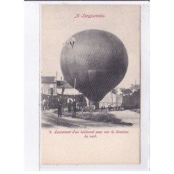 LONGJUMEAU: lancement d'un ballonnet pour voir la direction du vent, aviation, ballon rond - très bon état