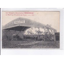 ANJOU: hangars démontables Bessonneau meeting d'aviation 1910, paillette - très bon état