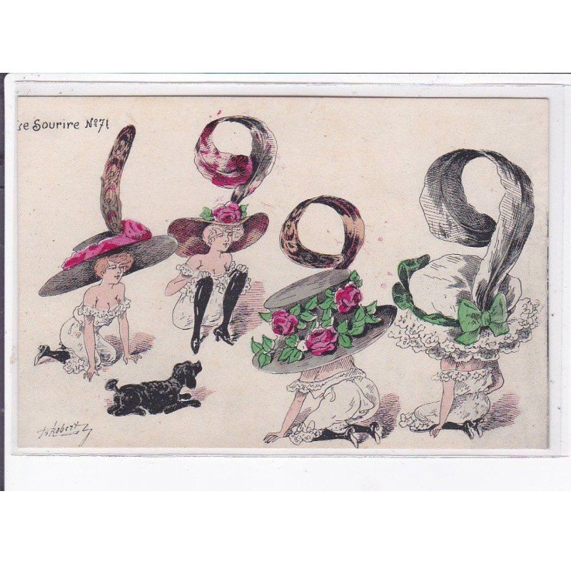 ROBERTY : le Sourire (femme et chapeau - chien) - très bon état