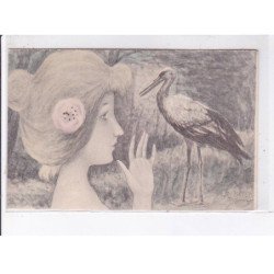 PATELLA : série de 12 cpa - femme et animaux - très bon état