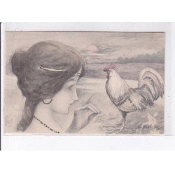 PATELLA : série de 12 cpa - femme et animaux - très bon état