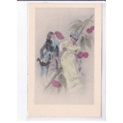 LINDER : série de 4 cpa - femme - couple - très bon état