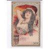 Non signée : publicité pour la chicorée "a la ménagère" (gaufrée - Art Nouveau) - très bon état