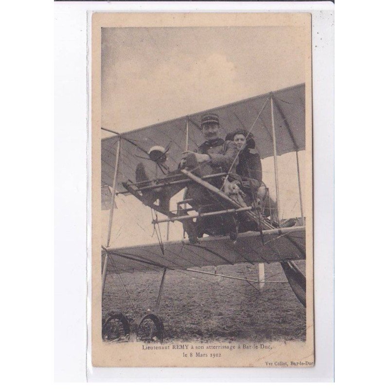 BAR-le-DUC: aviation, lieutenant Remy à son atterrissage, 8 mars 1912 - état