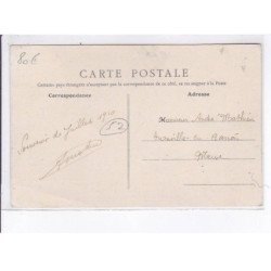 SAINT-DIZIER: aviation première visite d'aéroplane 1910 biplan farman capitaine marie, Féquant - très bon état