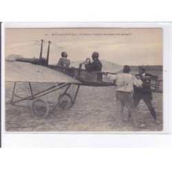 SAINT-LYE: aviation aérodrome aviateur laurens emmenant une passagère - état