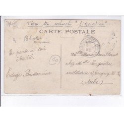 SAINT-MESMIN: course d'aéroplanes, aviation, aviateur molla pilotant - état