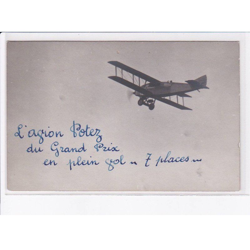 aviation, avion potez du grand prix en plein vol 7 places - très bon état