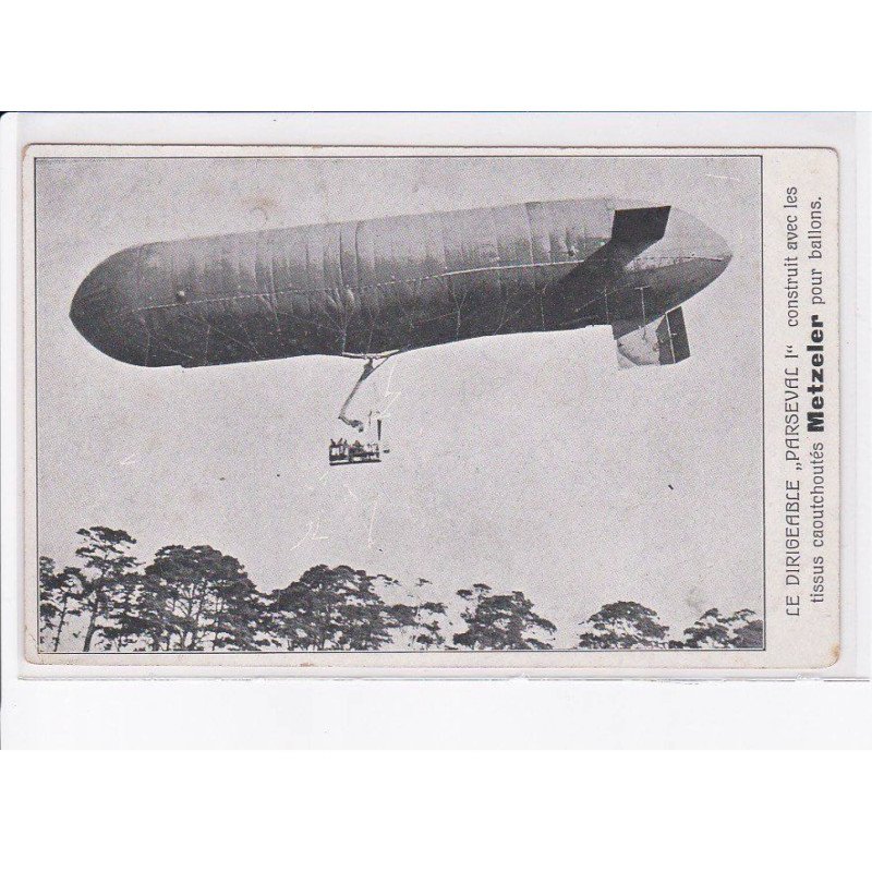 aviation, dirigeable "parseval" construit ave les tissus caoutchoutés metzeler pour ballons - très bon état aviation, dirigeable "parseval" construit ave les tissus caoutchoutés metzeler pour ballons - très bon état