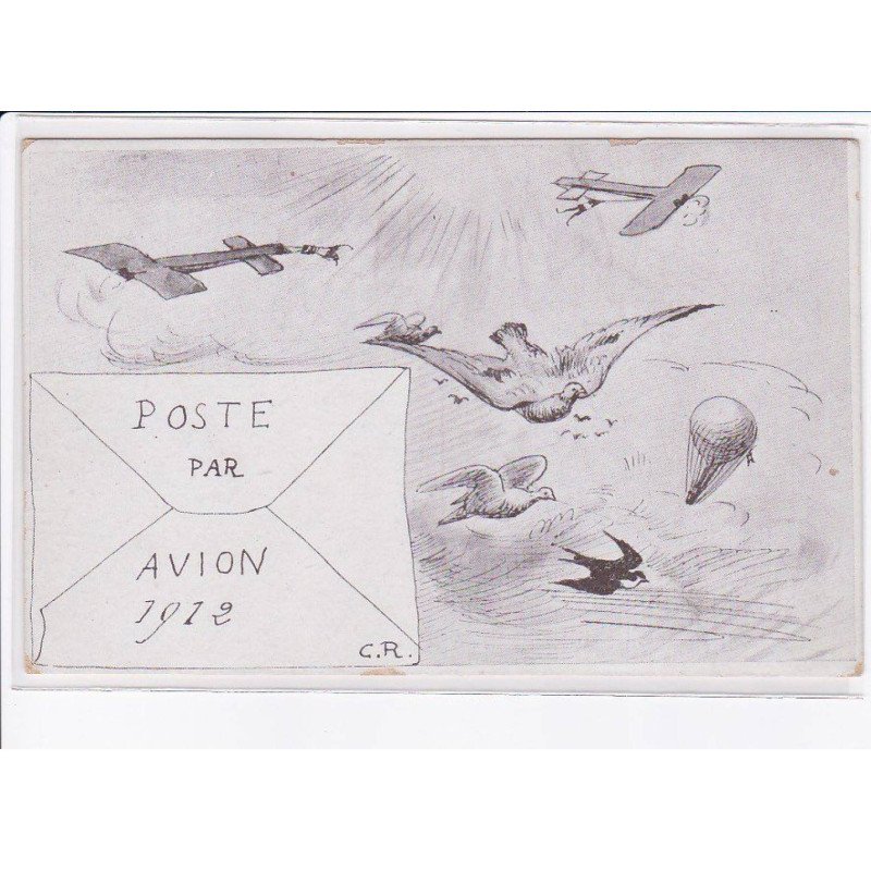 NANCY: poste par avion 1912, aviation - très bon état