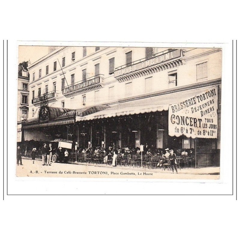 TORTONI : terrasse du café-brasserie - tres bon etat