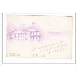 SEINE MARITIME : villa (carte dessinée à la main)-  etat