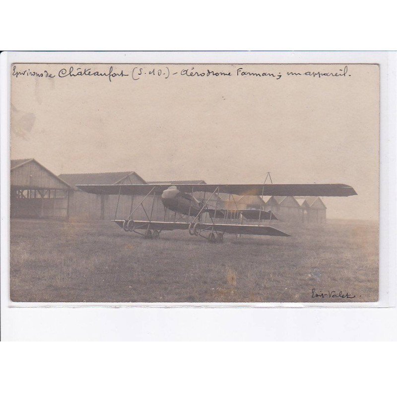 CHATEAUFORT: aérodrome farman, aviation - très bon état