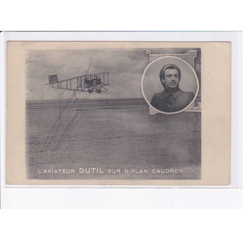 LE CROTOY: aviateur Dutil sur biplan caudron, aviation, autographe - très bon état LE CROTOY: aviateur Dutil sur biplan caudron, aviation, autographe - très bon état