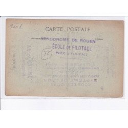 ROUEN: aviation, l'aviateur Lucet et son avion, aérodrome de rouen - très bon état
