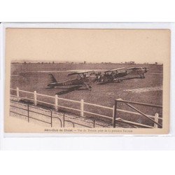 CHOLET: aéro-club, vue du terrain prise de la première terrasse, aviation - très bon état