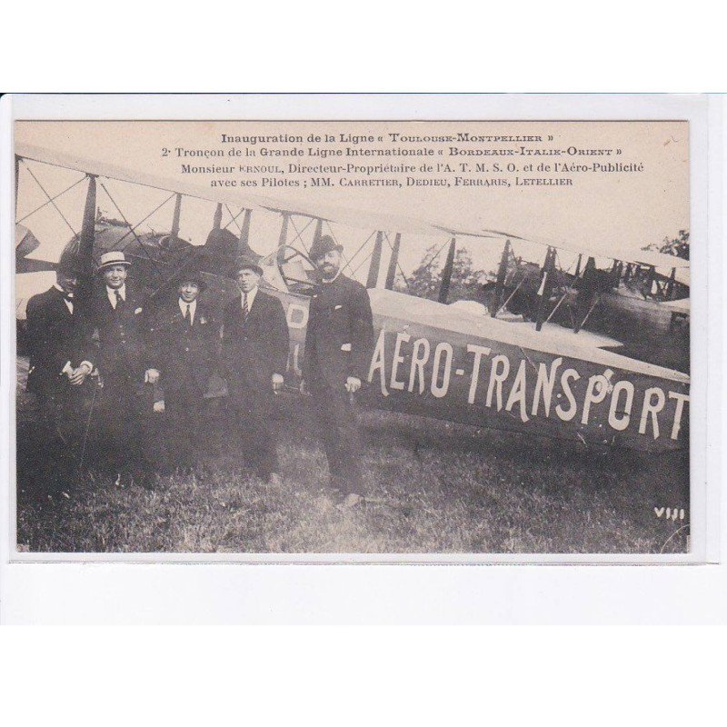 HAUTE GARONNE: aviation, 12CPA, inauguration de la ligne toulouse-montpellier, aéro-transport - très bon état