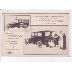 BESANCON: messageries et transports auto des monts-jura, voiture sanitaire - très bon état