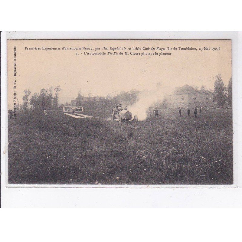 NANCY: première expériences d'aviation à nancy, 10CPA - très bon état
