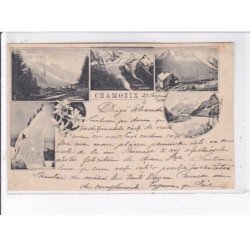 CHAMONIX: 1894, 5 vues, mont-blanc - très bon état