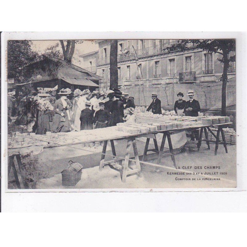 LIMOGES: les clef des champs, kermesse des 3 et 4 juillet, 1909, comptoir de la porcelaine - état