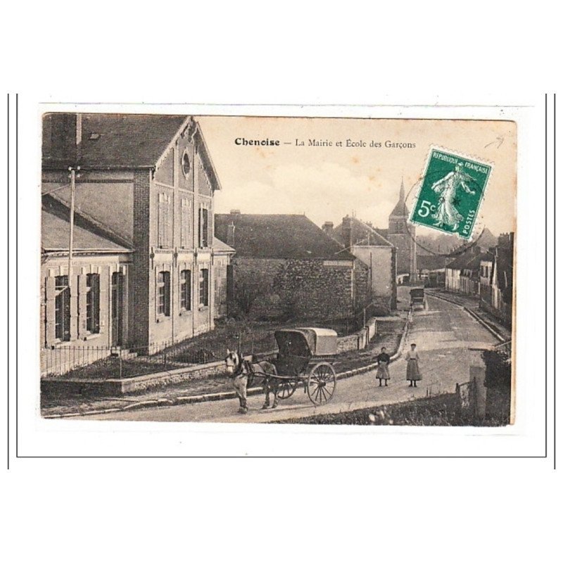 CHENOISE : la mairie et ecole des garcons - etat