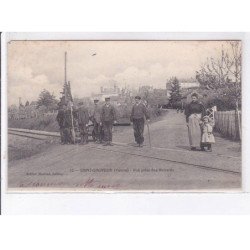 SAINT-SAUVEUR: vue prise des renards, chemin de fer - état