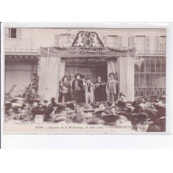 SENS: souvenir de la mi-carême 1906, la roulotte, cirque - très bon état