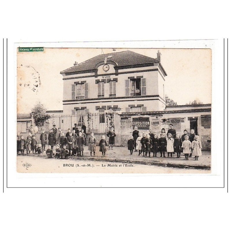 BROU : la mairie et l'ecole - etat