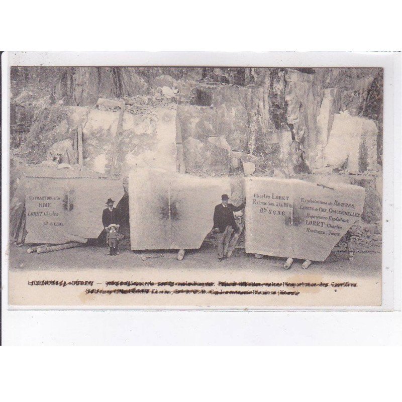 YONNE: exploitations de ravieres, larry de cry, chassignelles, charles loret, extraction à la mine - état YONNE: exploitations de ravieres, larry de cry, chassignelles, charles loret, extraction à la mine - état