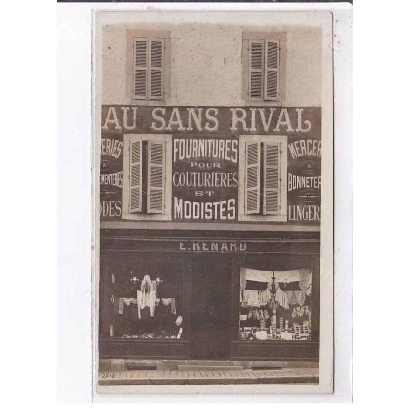 VIERZON: place d'armes, au sans rival, fournitures pour couturières et modistes, E. Renard - très bon état