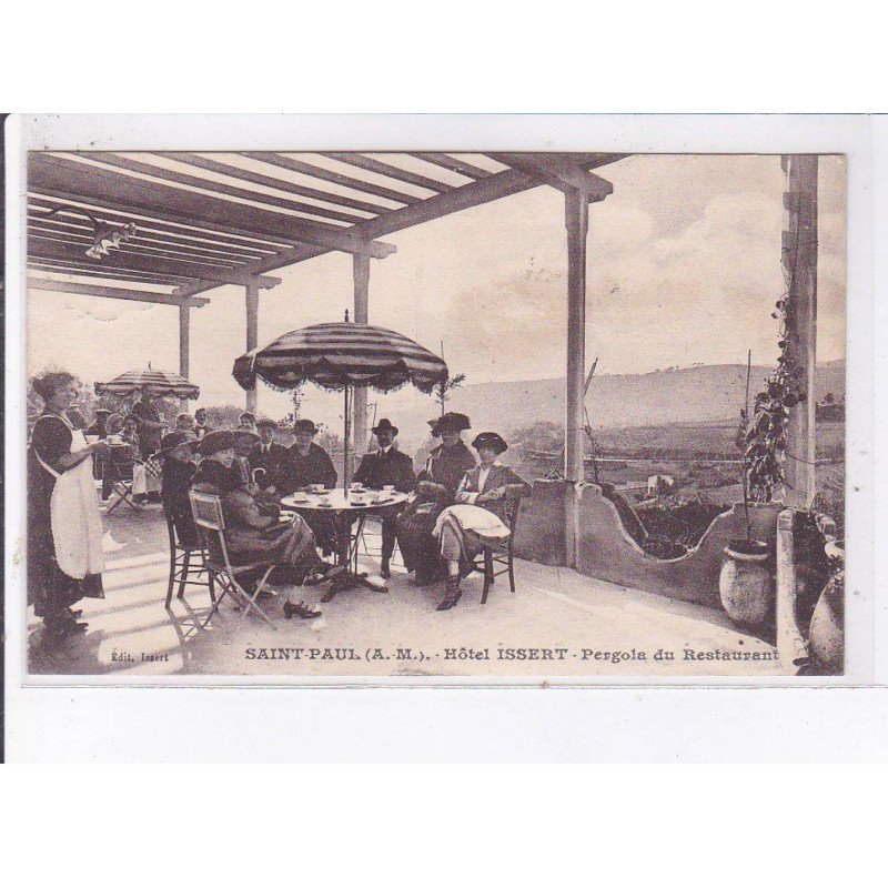 SAINT-PAUL: hôtel issert, pergola du restaurant - très bon état