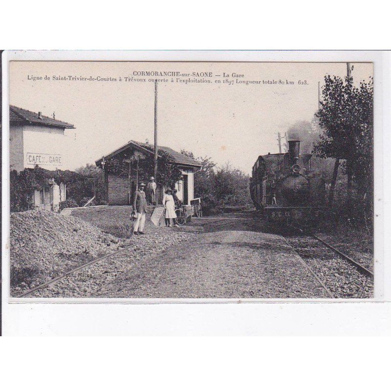 CORMORANCHE-sur-SAONE: la gare, ligne de saint-trivier-de-courtes - très bon état