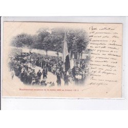 SAONE et LOIRE: manifestation sociallistes du 14 juillet 1899 au creusot n°1 - très bon état
