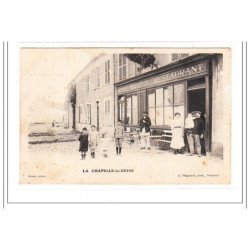 LA CHAPELLE-la-REINE : cafe boudin restaurant - etat