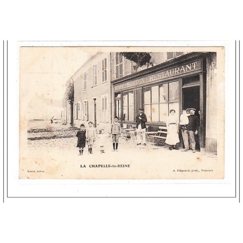 LA CHAPELLE-la-REINE : cafe boudin restaurant - etat