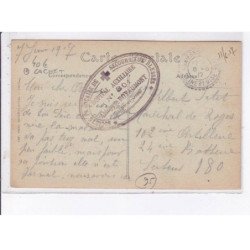 ASNIERES-sur-OISE: hôpital auxilliaire, royaumont, le cloître en été, cachet - très bon état